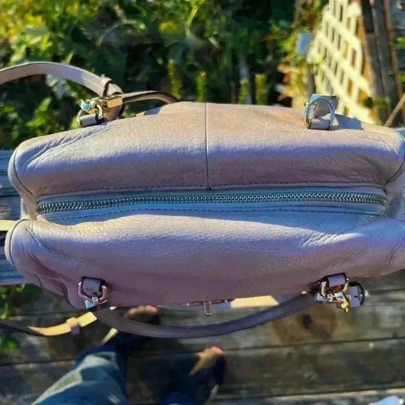 COACH 25169 MADISON MADELINE LEATHER SATCHEL LIGHT GRAY - Picture 5 of 10